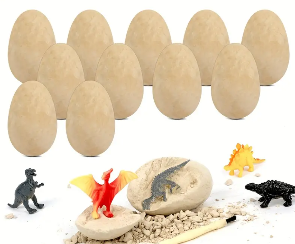 Dinosaur Eggs Excavation Dig Kit – 12 Unique Dino Eggs for Kids, Fun Excavation Toy
