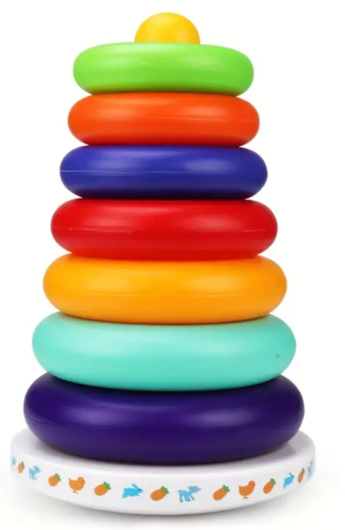 Interactive Rainbow Stacking Tower – Colorful Educational Toy for Babies & Toddlers