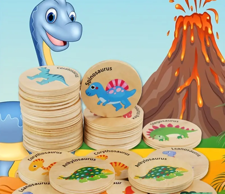 Dinosaur Memory Match Game – Fun & Educational Puzzle for Kids, Improves Focus & Cognitive Skills