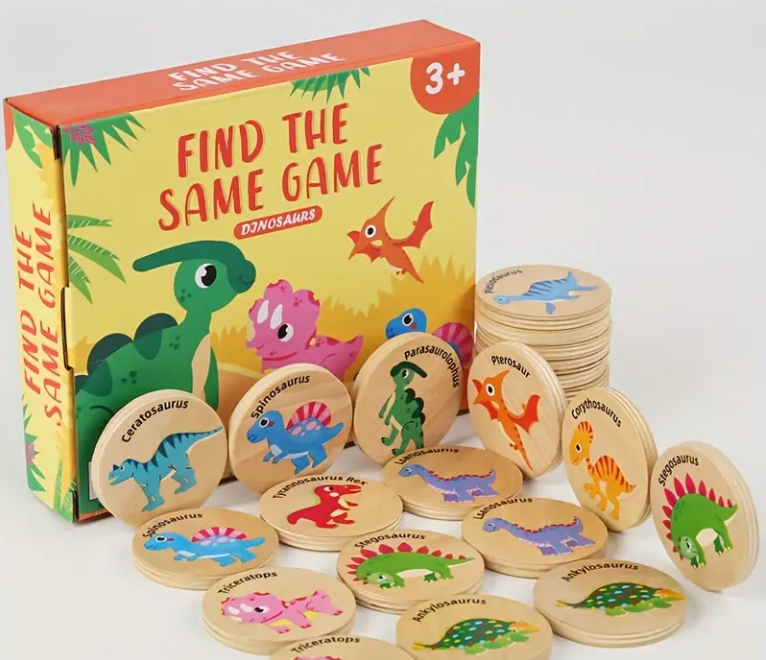 Dinosaur Memory Match Game – Fun & Educational Puzzle for Kids, Improves Focus & Cognitive Skills