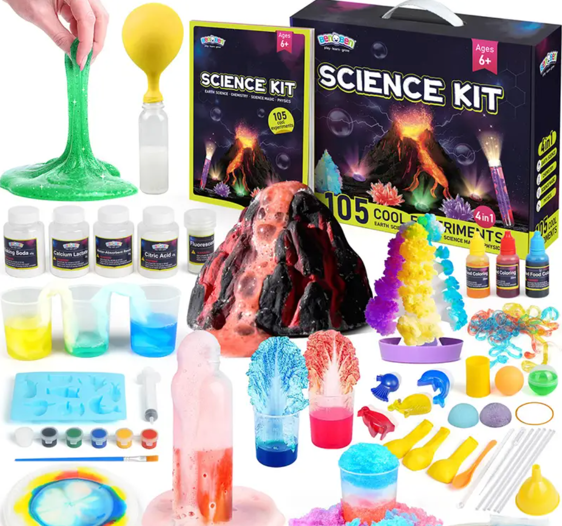 105 Science Experiments Kit – STEM Educational Toys for Kids, Magic Chemistry & Science Projects