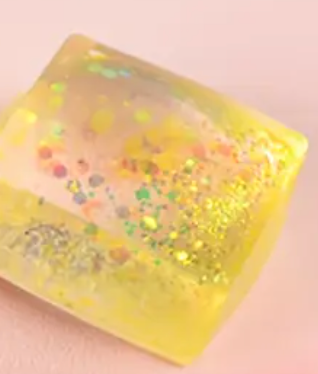 Aurora Glitter Ice Cubes – Colorful Squishy Stress Relief Toy, Slow Rising & Super Soft